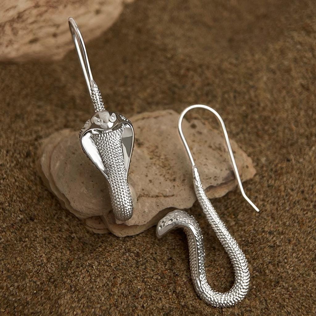 Gold and Silver Plated Cobra Earrings – Guardian Collection | Power & Wisdom Jewelry