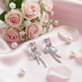Pink Zircon Bow Earrings – Romantic Bow Drop Earrings
