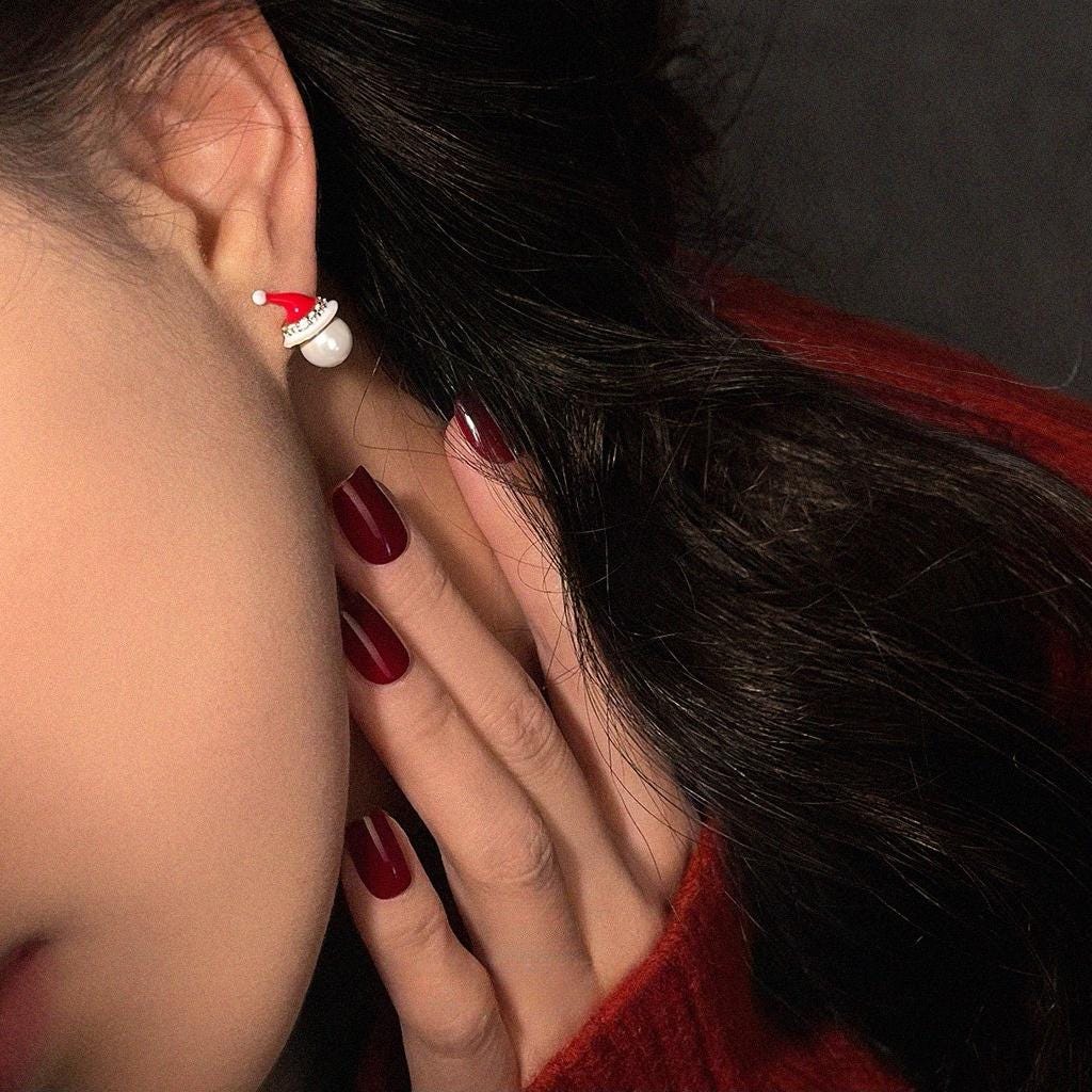 Christmas Santa Hat Earrings – Festive Cheer Jewelry
