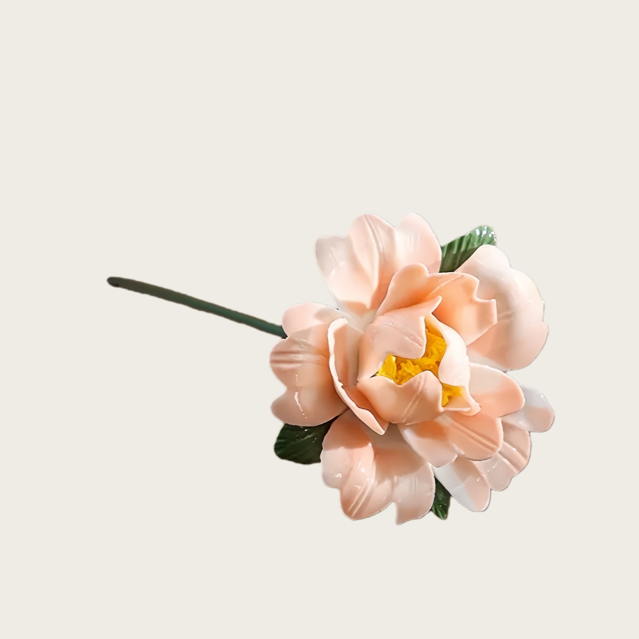 Handmade Ceramic Peony Flower | Pastel Floral Art Decor