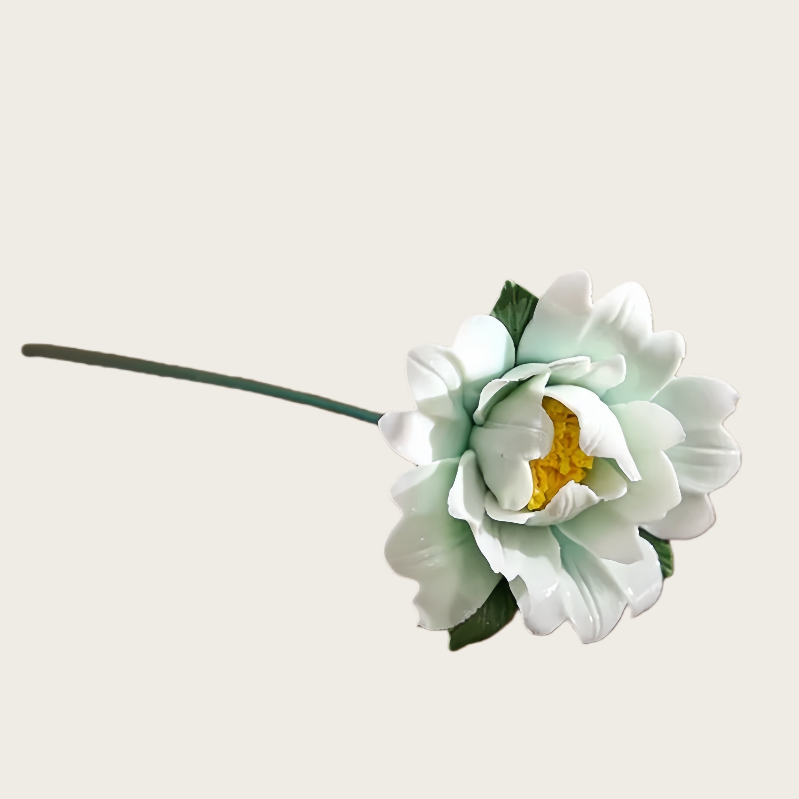 Handmade Ceramic Peony Flower | Pastel Floral Art Decor