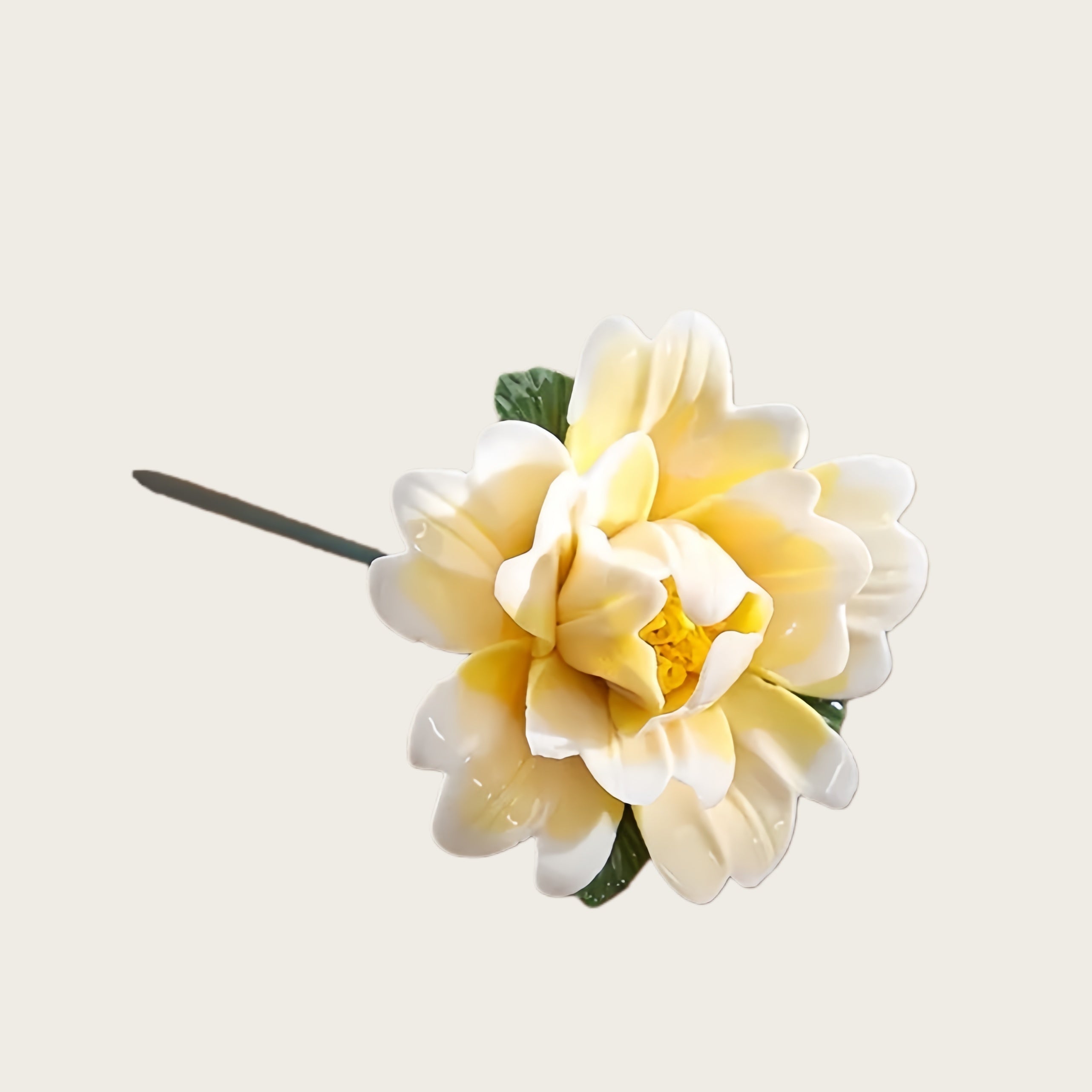 Handmade Ceramic Peony Flower | Pastel Floral Art Decor
