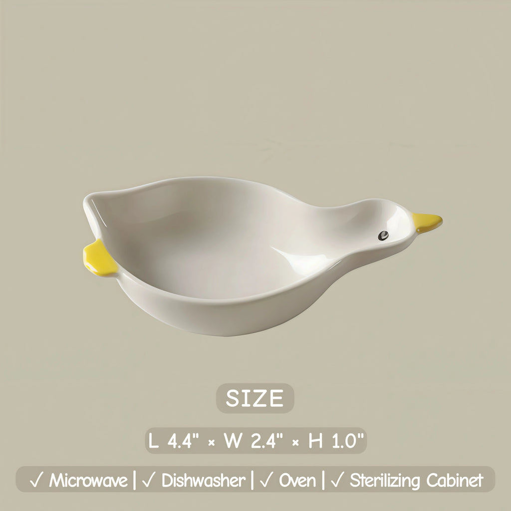 Kawaii Animal Ceramic Dipping Dish | Mini Condiment Plate