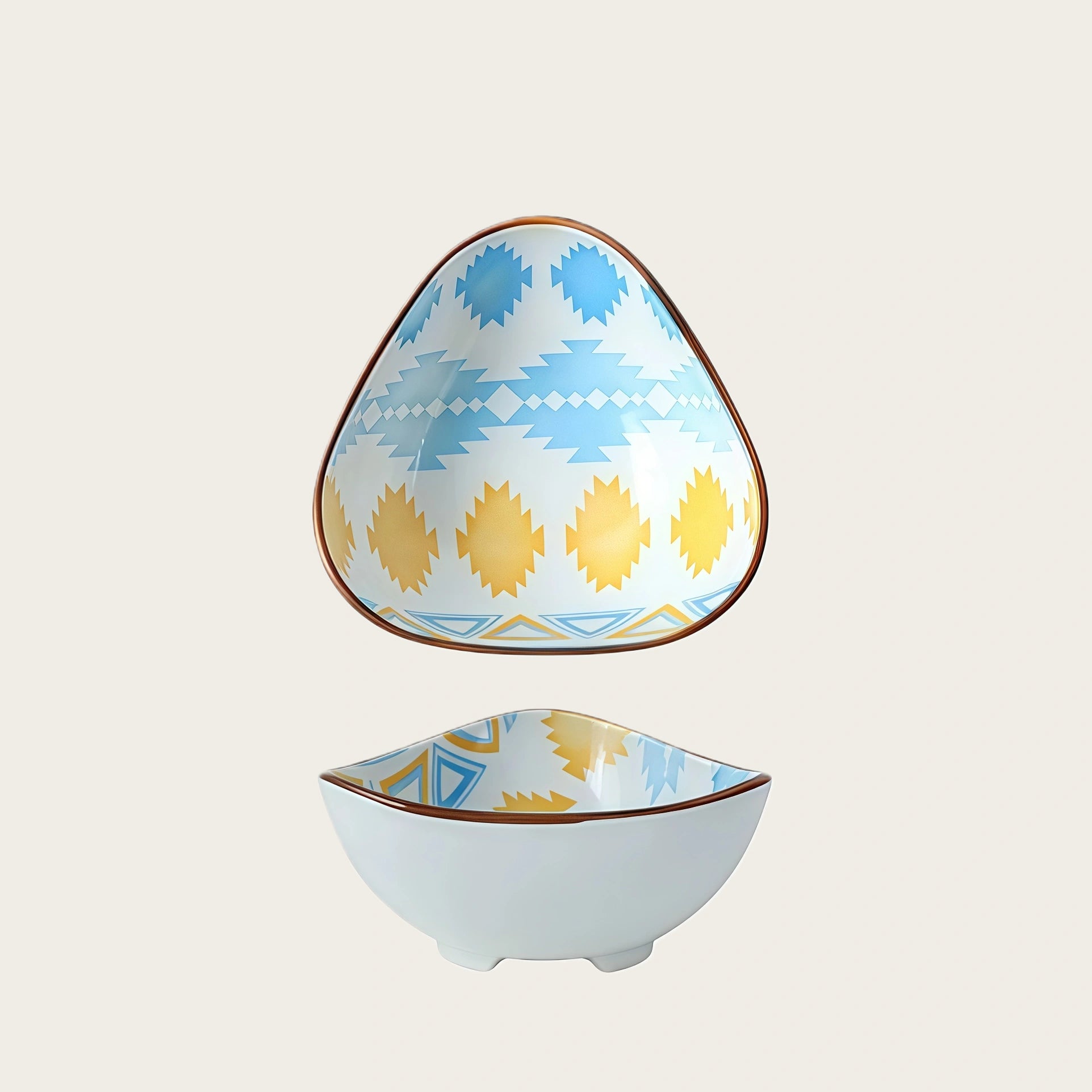 Boho Ceramic Dipping Bowl | Colorful Mandala Sauce Dish
