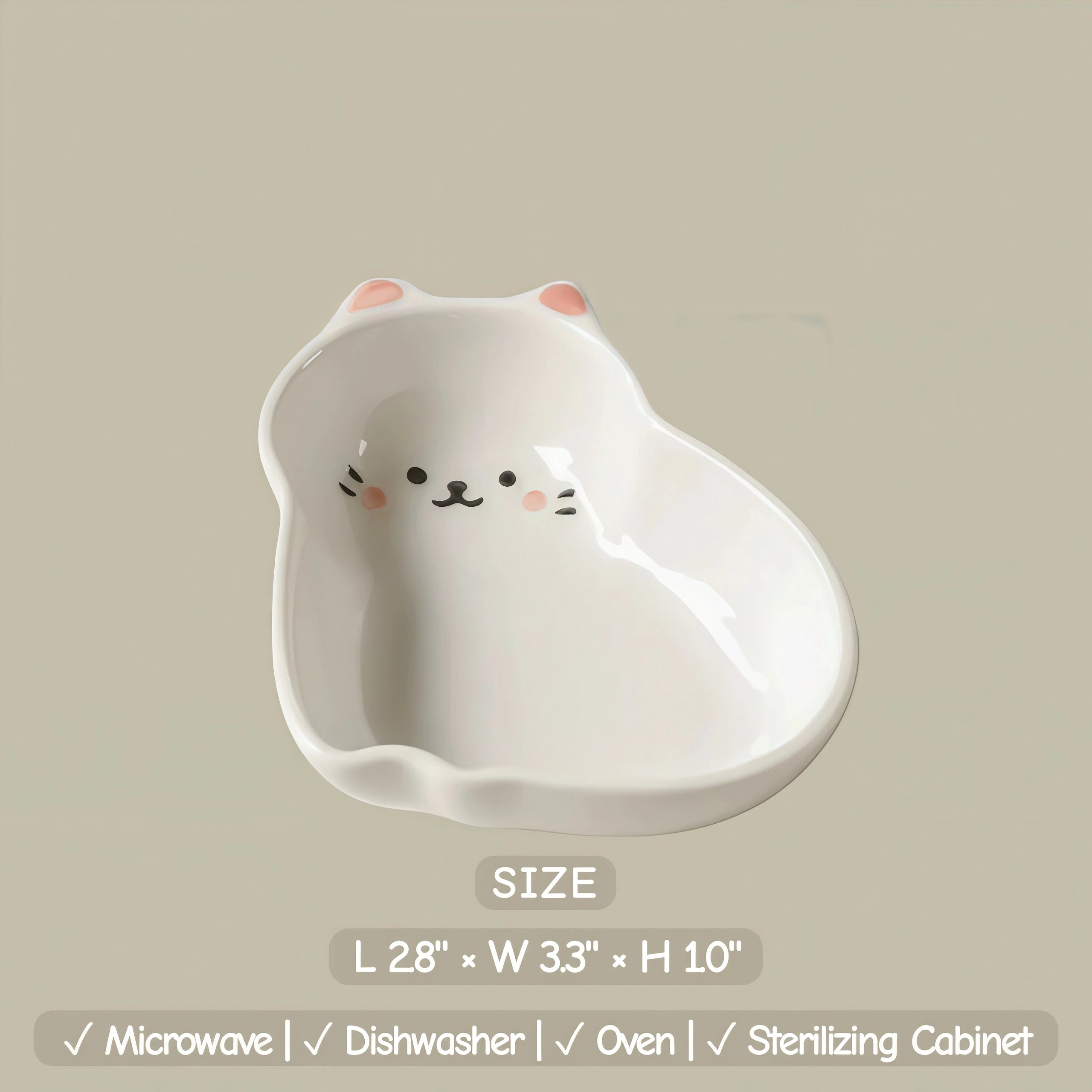 Kawaii Animal Ceramic Dipping Dish | Mini Condiment Plate