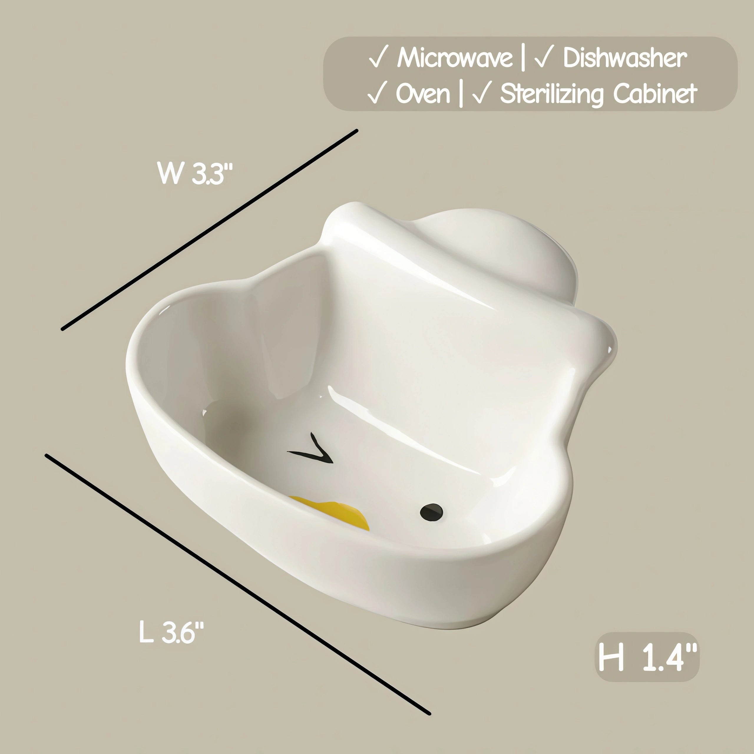Kawaii Animal Ceramic Dipping Dish | Mini Condiment Plate