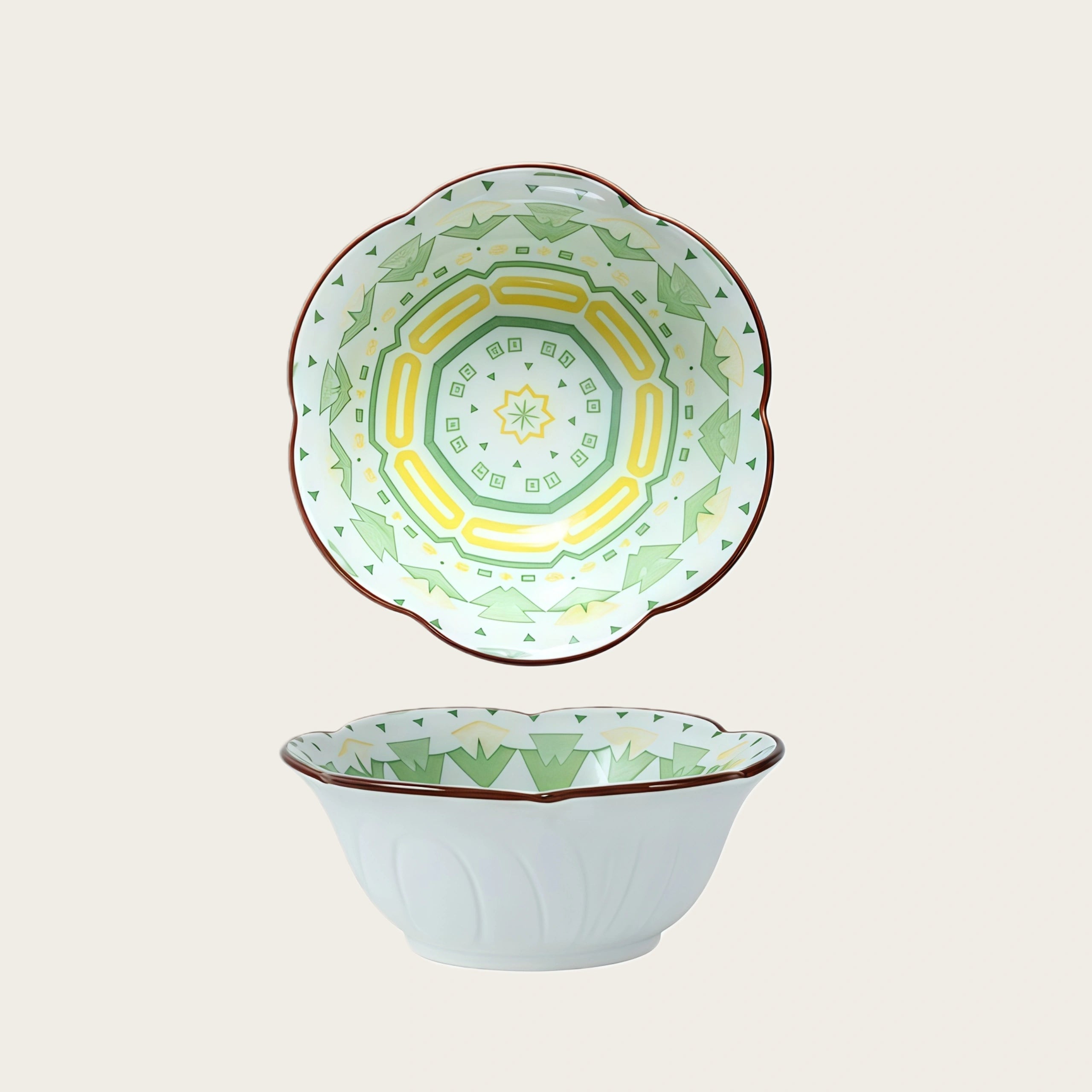 Boho Ceramic Dipping Bowl | Colorful Mandala Sauce Dish