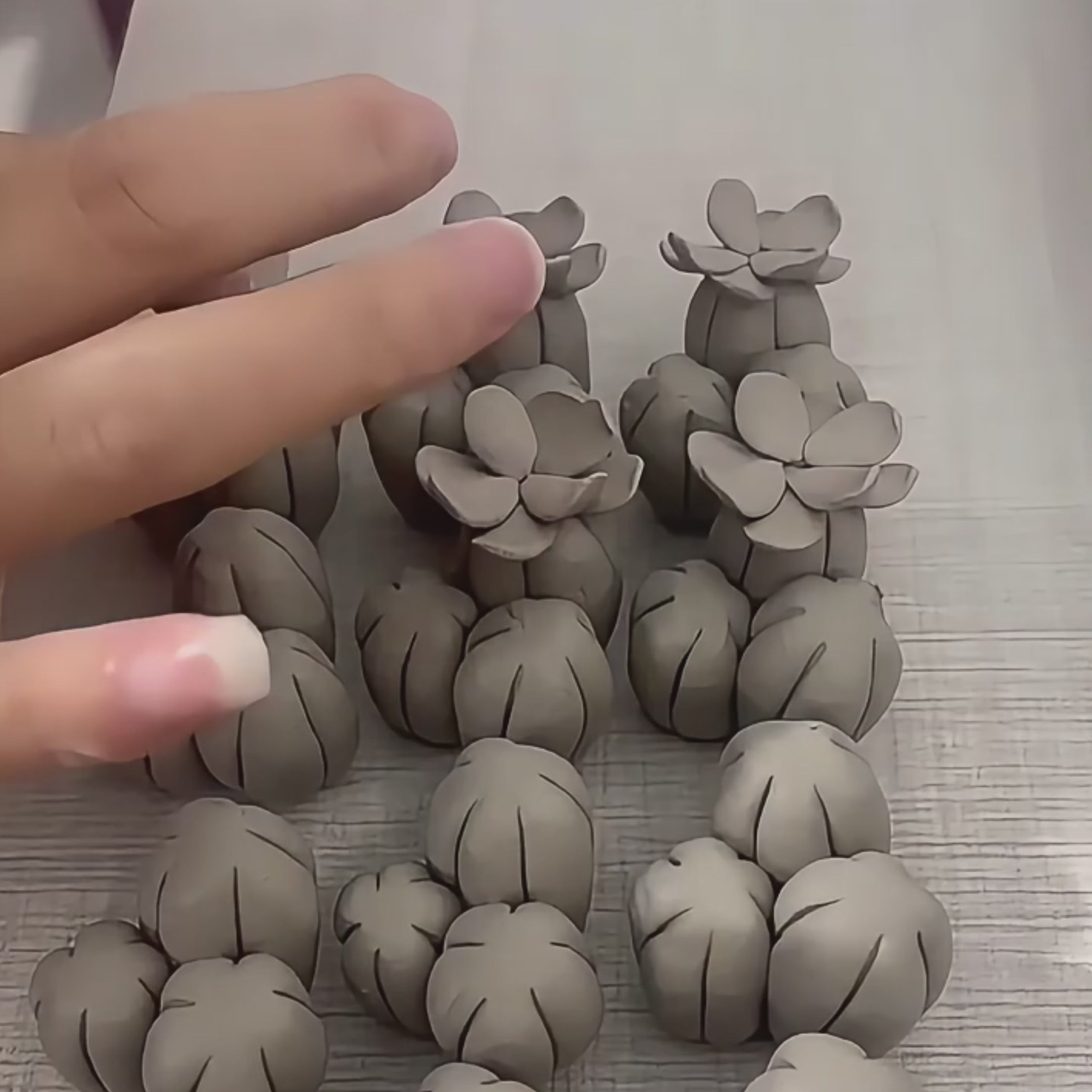 Handmade Miniature Ceramic Cactus | Tiny Pottery Plant Decor